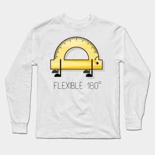 Flexible protractor cartoon drawing Long Sleeve T-Shirt